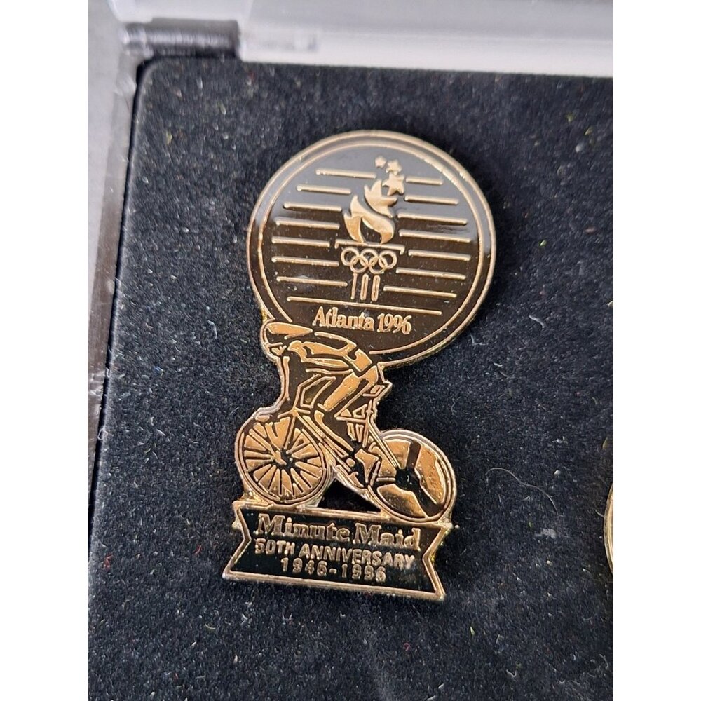 Minute Maid 50th Anniversary Atlanta 1996 Olympic Pin Set New - Picture 7 of 12